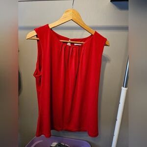 Calvin Klein Elegant Red Sleeveless Top